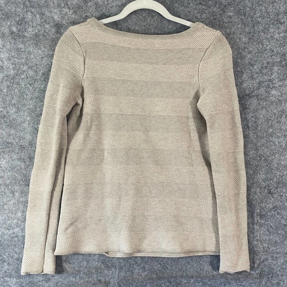 Rag & Bone Sweater XS Beige Striped Merino Wool Knit Long Sleeve - Picture 2 of 7